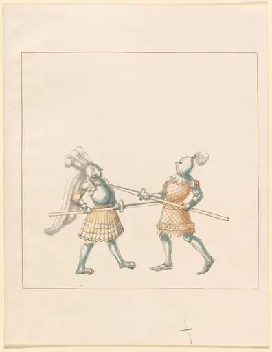 Foot Combat with Awl Pikes, by German 16th Century