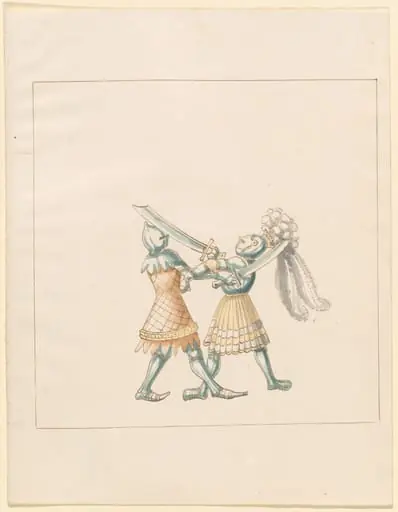 Foot Combat with Falchions, by German 16th Century