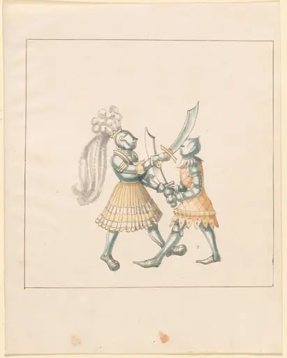Foot Combat with Falchions, by German 16th Century