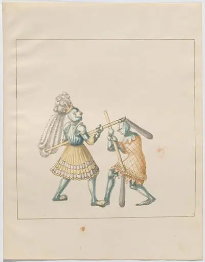 Foot Combat with Flails, by German 16th Century