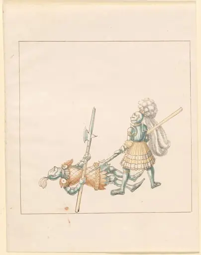 Foot Combat with Halberds, by German 16th Century