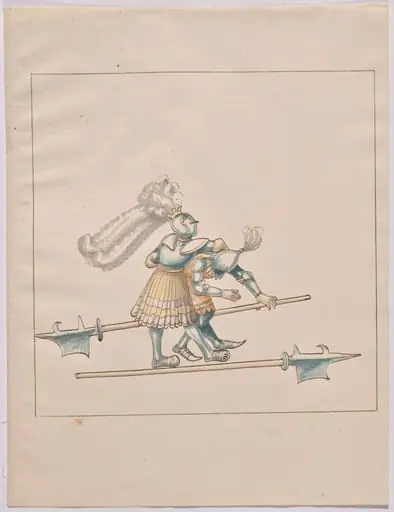 Foot Combat with Halberds, by German 16th Century