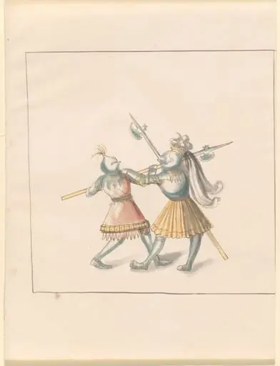 Foot Combat with Halberds, by German 16th Century