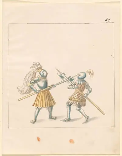 Foot Combat with Halberds, by German 16th Century
