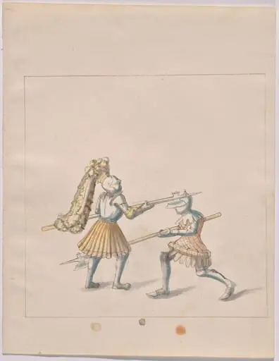 Foot Combat with Halberds, by German 16th Century