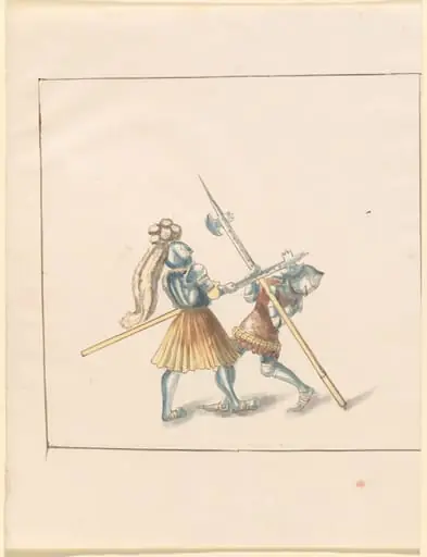 Foot Combat with Halberds, by German 16th Century