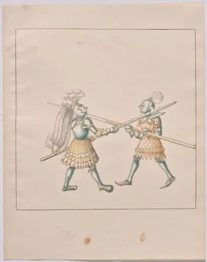 Foot Combat with Halberds, by German 16th Century