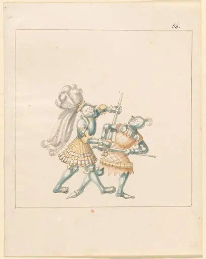 Foot Combat with Longswords, by German 16th Century