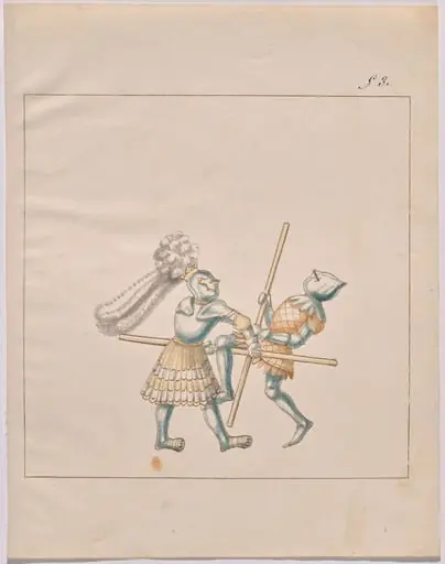 Foot Combat with Poles, by German 16th Century