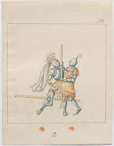 Foot Combat with Poles, by German 16th Century