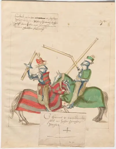 German Joust of Peace in High Saddles, by German 16th Century