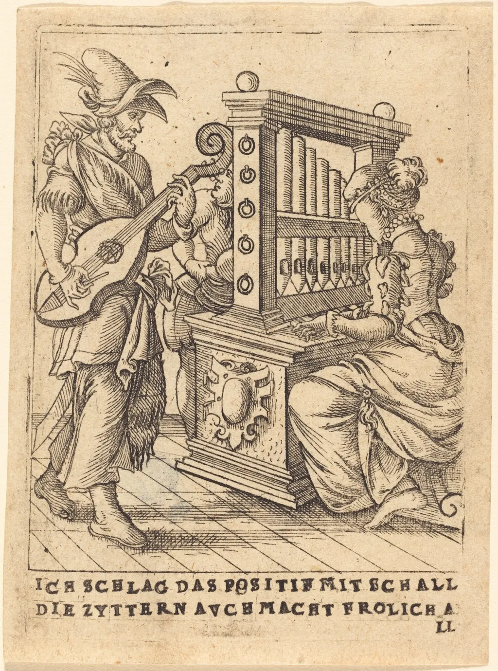 Ich schlag das Positif mit Schall die Zytternavchmacht frolich all, by German 16th Century, ink, 1580