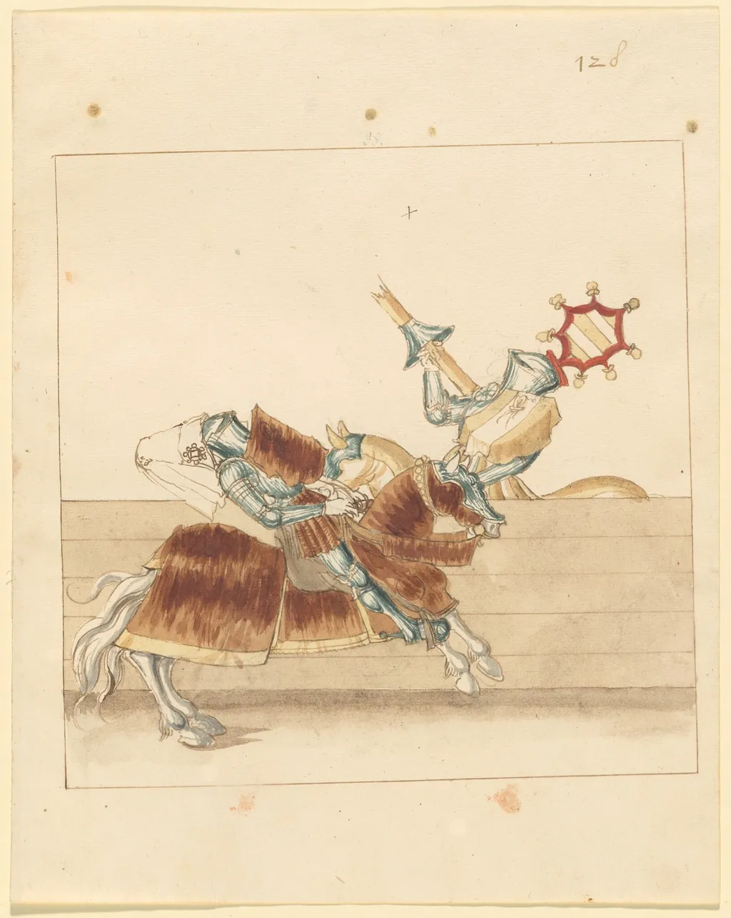 Italian Joust of Peace, by German 16th Century, ink, 1514