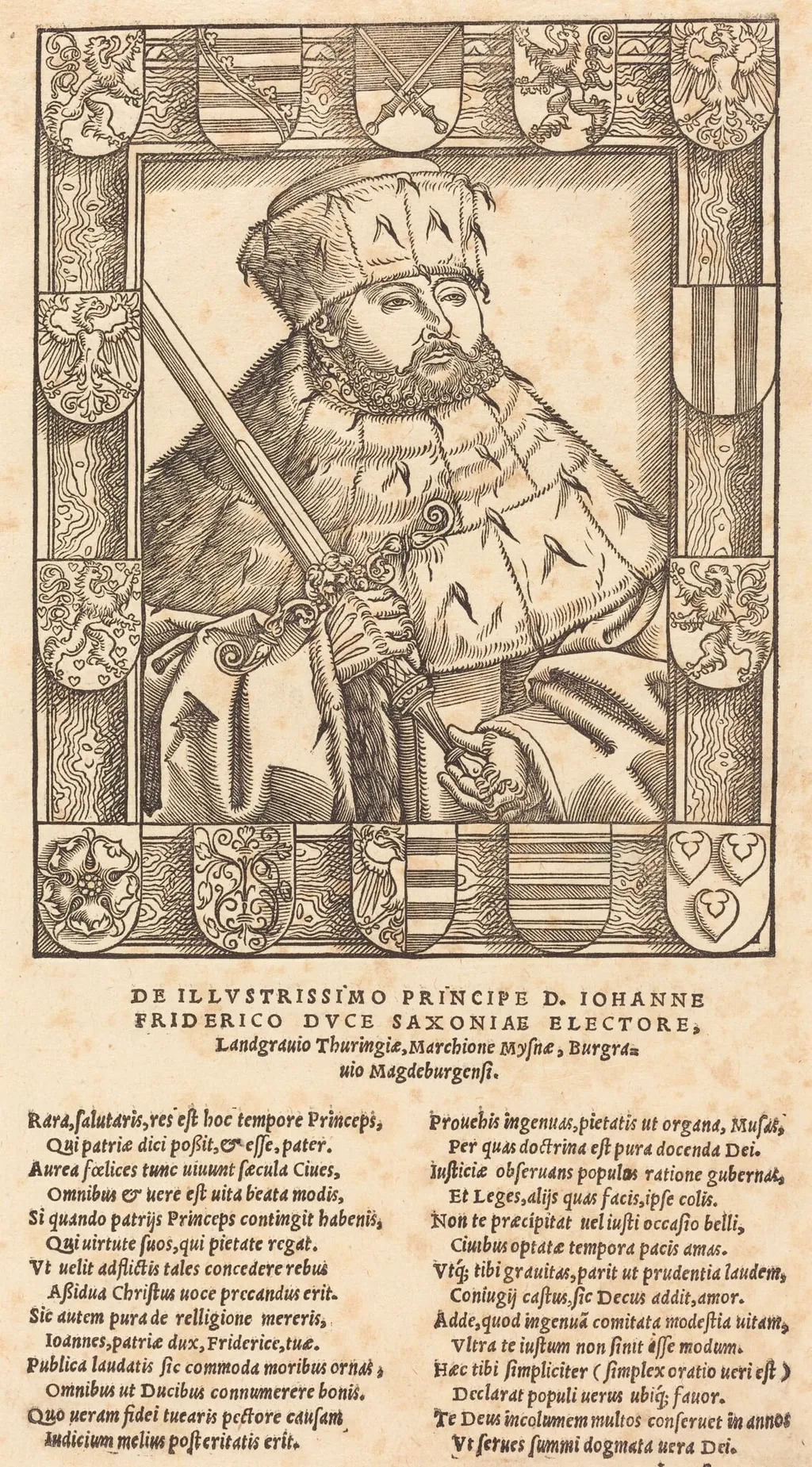 John Frederic the Magnanimous, in Electoral Robes, by German 16th Century, ink