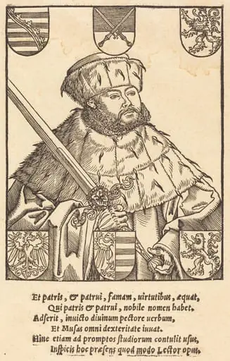 John Frederic the Magnanimous, in Electoral Robes [right], by German 16th Century