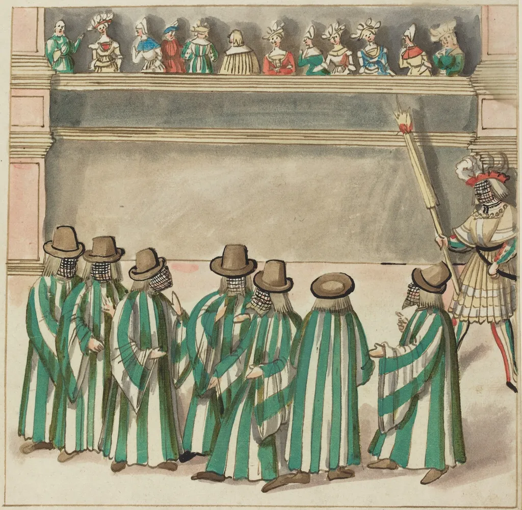 Masquerade, by German 16th Century, ink, 1514
