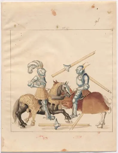 Mock Joust of War in Reinforced Field Armor, by German 16th Century