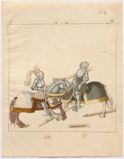 Mock Joust of War in Reinforced Field Armor, by German 16th Century