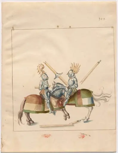 Mock Joust of War in Reinforced Field Armor, by German 16th Century
