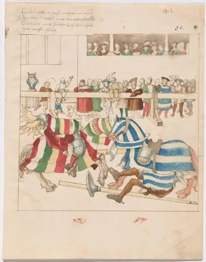 Mock Joust of War with Fixed Shields, by German 16th Century
