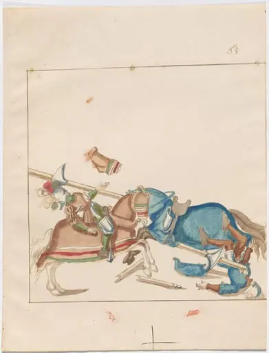 Mock Joust of War with Flying Shields, by German 16th Century
