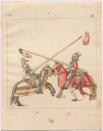 Mock Joust of War with Flying Shields and Without Bevors, by German 16th Century