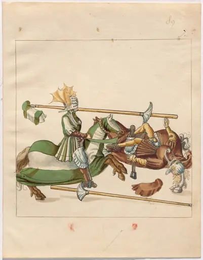 Mock Joust of War with Flying Shields and Without Bevors, by German 16th Century