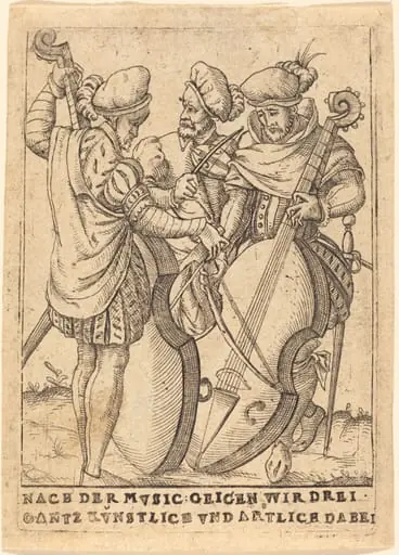 Nach der Mvsic: Geigen wir drei gantz Kvnstlice vnd artliche dabei, by German 16th Century