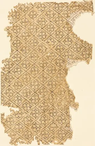 Sheet with Flower and Diamond Pattern, by German 16th Century