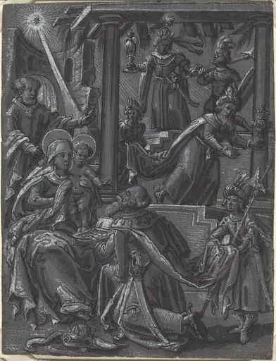 The Adoration of the Kings [recto], by German 16th Century