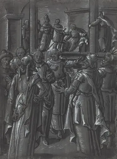 The High Priest before Pilate [verso], by German 16th Century