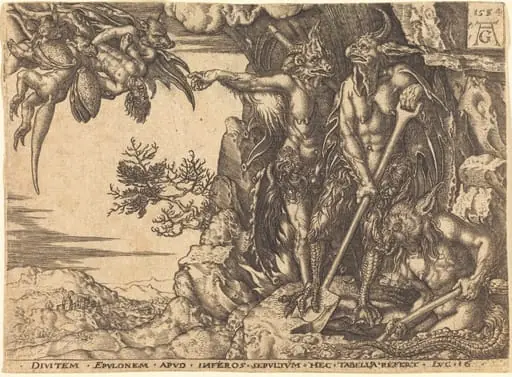The Rich Man Being Carried Away by the Devil, by German 16th Century
