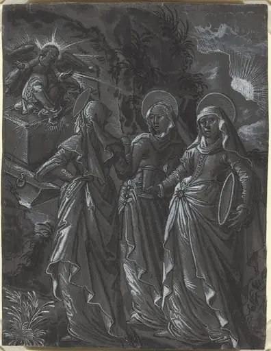 The Three Women at the Tomb [recto], by German 16th Century