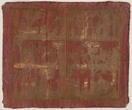 Endpaper with Three Bands of Courtly Scenes, by German 18th Century