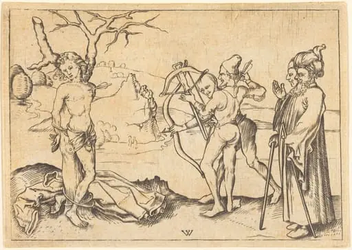 Martyrdom of Saint Sebastian, by German 18th Century