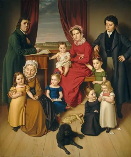 An Artist and His Family, by German 19th Century