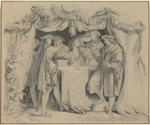 Men Throwing Dice, by German 19th Century