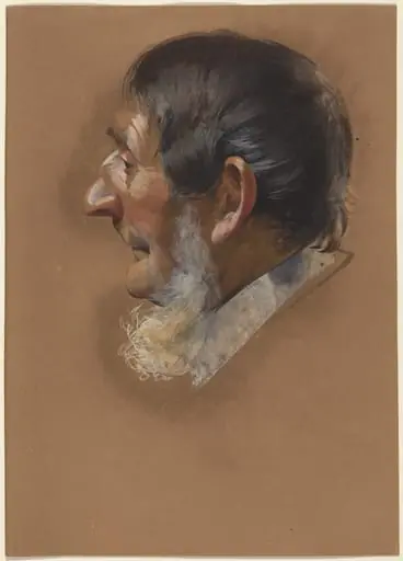 Profile of a Man with Sidewhiskers, by German 19th Century