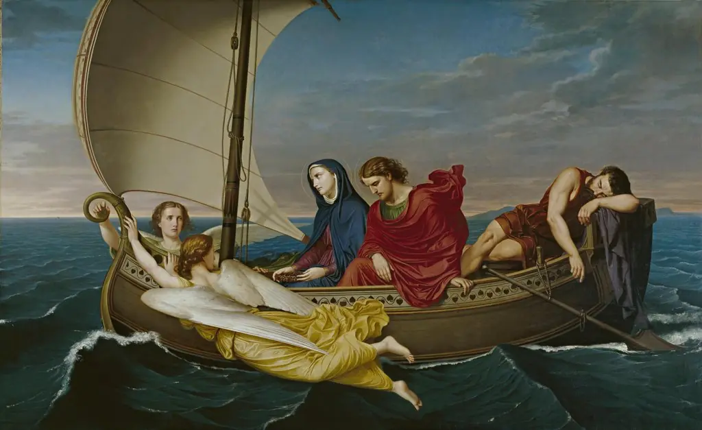 Travel of the Blessed Virgin and St. John to Ephesus after the death of Savior, by Germán Hernández Amores