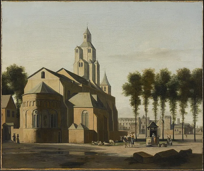 Church of Saint Cecilia, Cologne, by Gerrit Adriaenszoon Berckheyde, oil, 1693