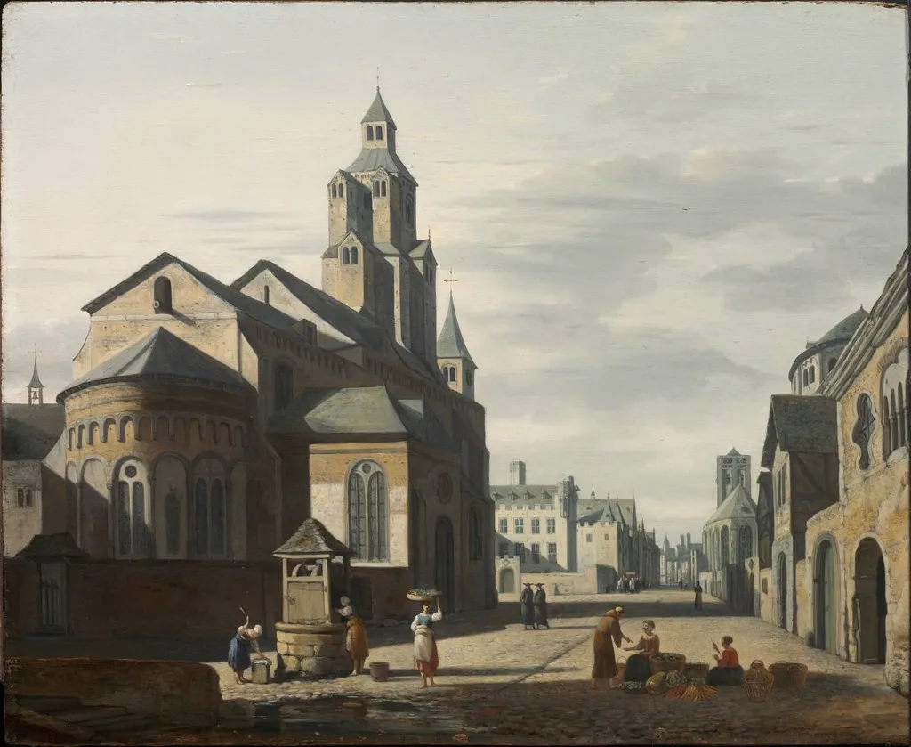 Church of Saint Cecilia, Cologne, by Gerrit Adriaenszoon Berckheyde, oil, 1673