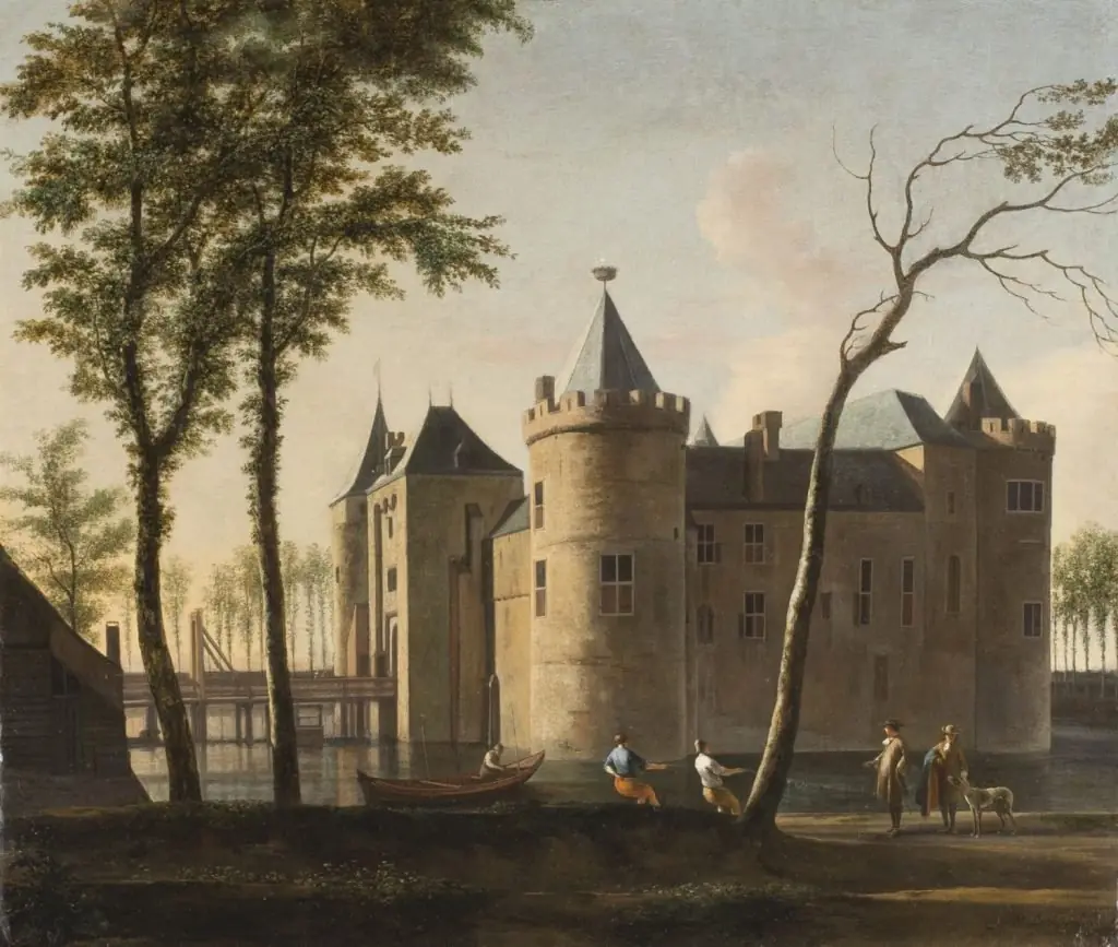 View of Muiderslot, by Gerrit Adriaenszoon Berckheyde