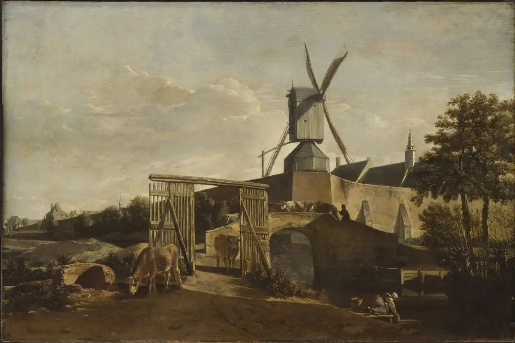 View of the Ramparts of Haarlem with the Pinkmolen, by Gerrit Adriaenszoon Berckheyde