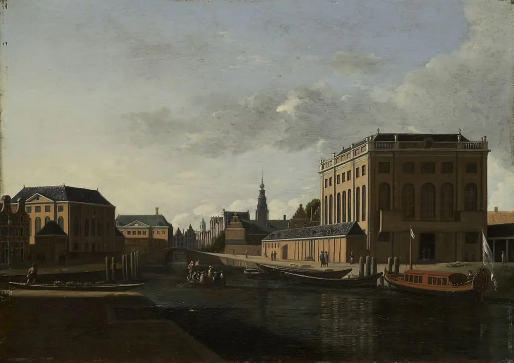 View of the Two Synagogues of Amsterdam, by Gerrit Adriaenszoon Berckheyde
