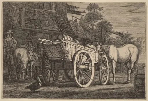 The Four-Wheeled Cart, by Gerrit Claesz Bleker