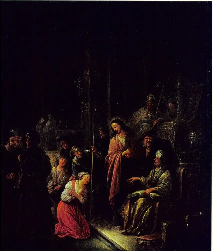 Christ and the Woman Taken in Adultery, by Gerrit de Wet