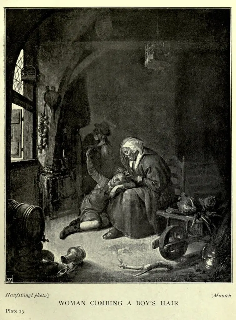 A Woman combing a Boy's Hair, by Gerrit Dou, 1646