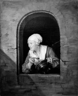 An Old Woman by a Window, by Gerrit Dou