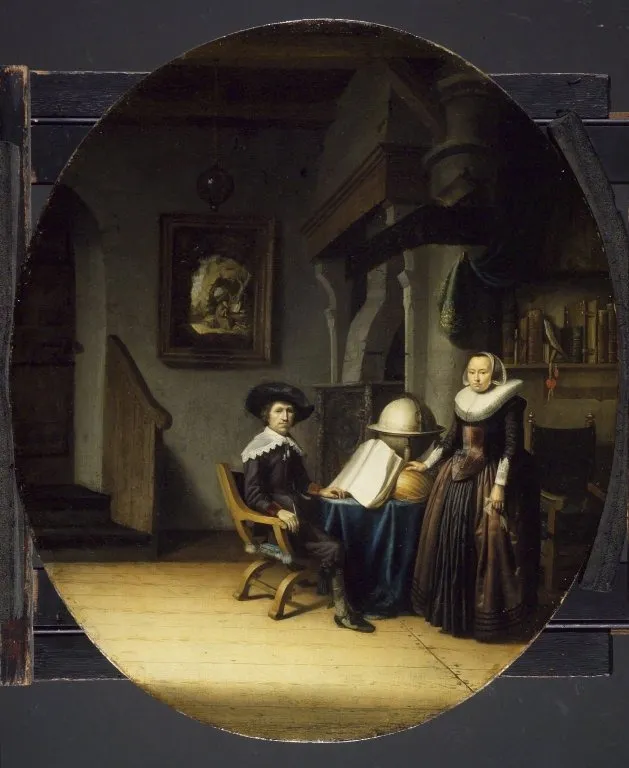 Burgomaster Hasselaar and His Wife, by Gerrit Dou, oil, 1650