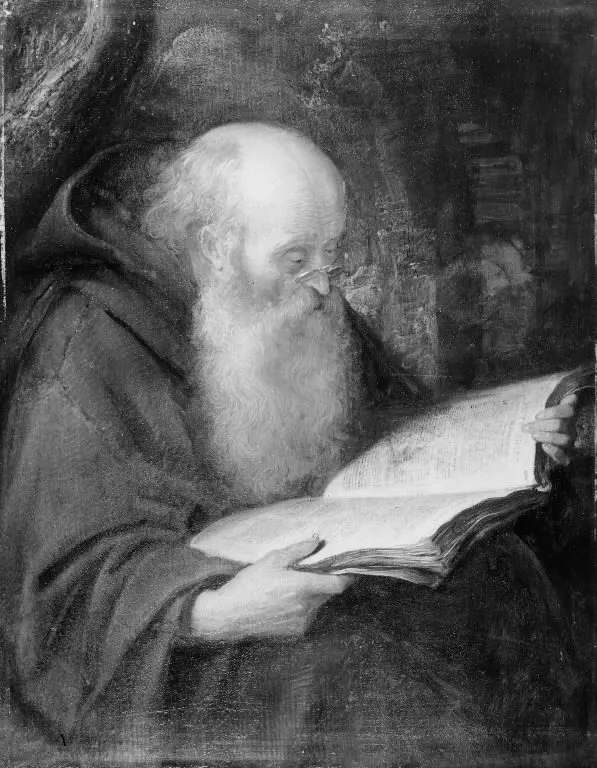 Reading Hermit, by Gerrit Dou, unspecified, 1651